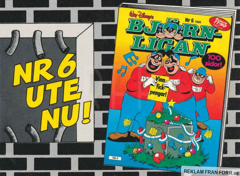 Internreklam för seriepocketen Björnligan