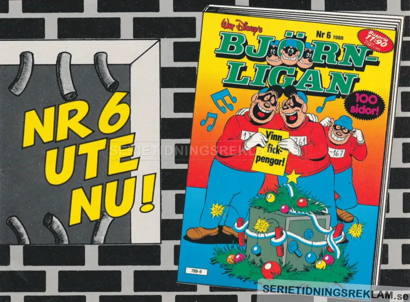 Internreklam för seriepocketen Björnligan